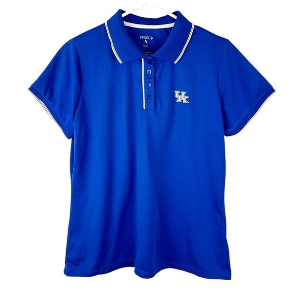 Antigua Embroidiered UK Wildcats Logo Short Sleeve Polo Shirt - Picture 1 of 9
